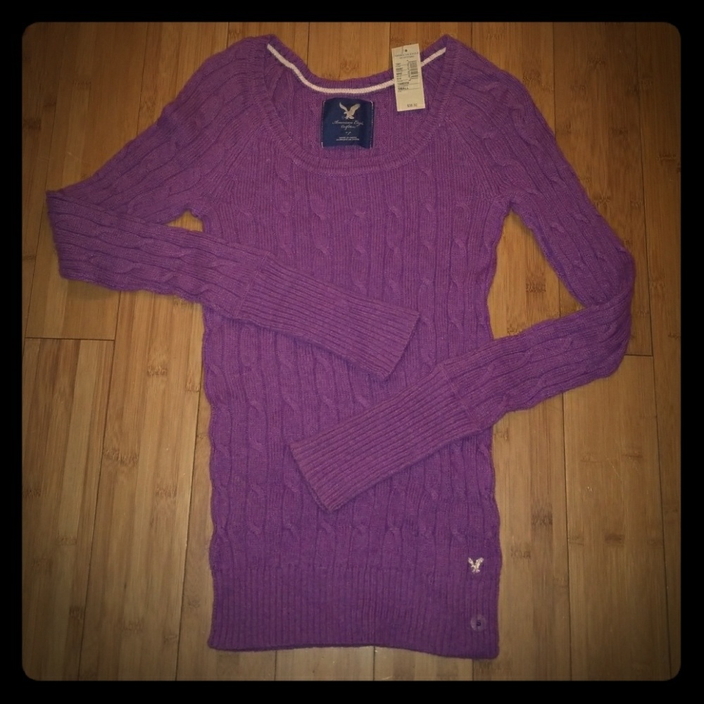 Perfect purple shade, soft, warm, thick sweater.